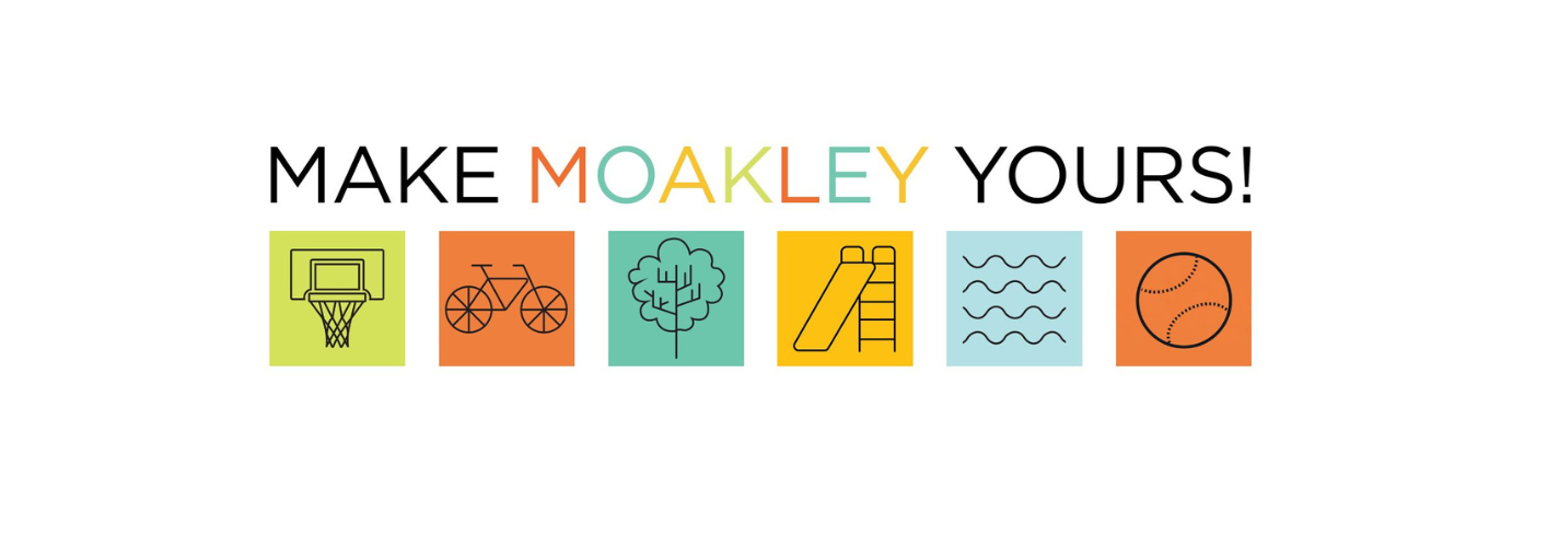 Moakley Park Banner Moakley Park banner that shows a basketball hoop,